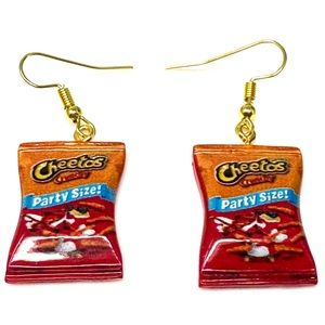 COPY - Cheetos Party Size bag drop earrings.